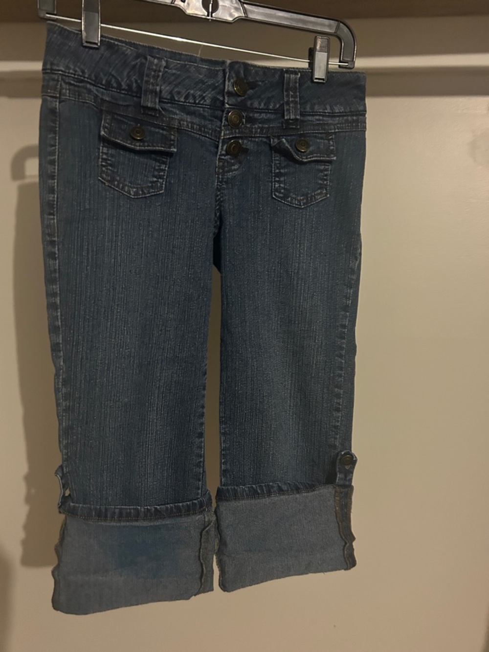 Hydraulic Women's Blue Cropped Cuffed Jeans